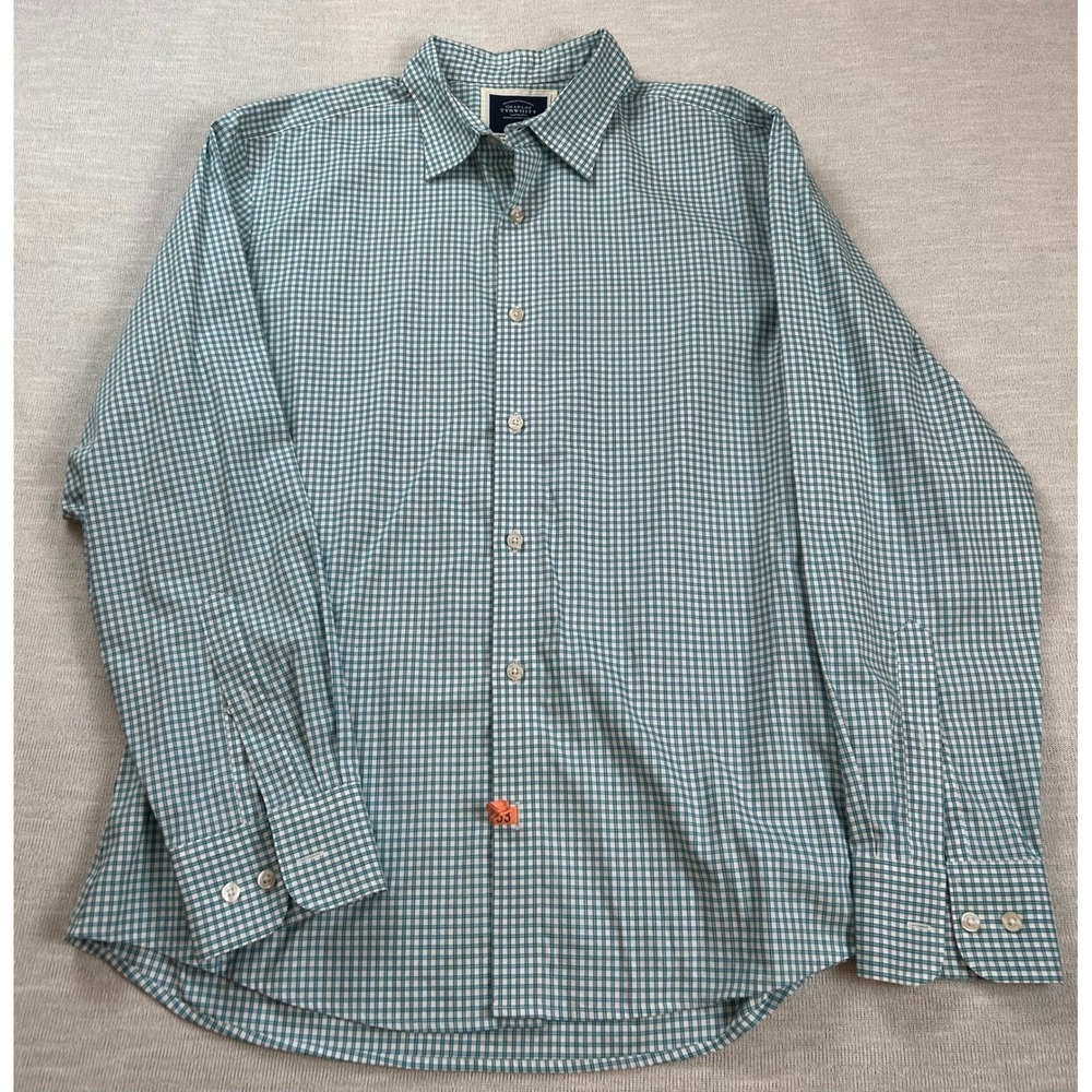 Charles Tyrwhitt Mens‎ Long Sleeve Gingham Button Down Shirt Non Iron Size Large